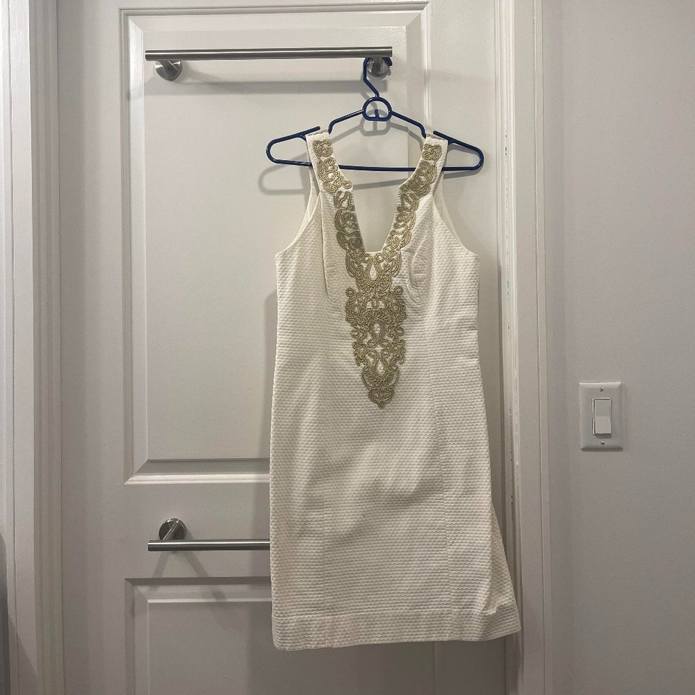 Lilly Pulitzer Valli Shift Dress, Size 4, White